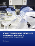 Advanced Machining Processes of Metallic Materials: Theory, Modelling, and Applications